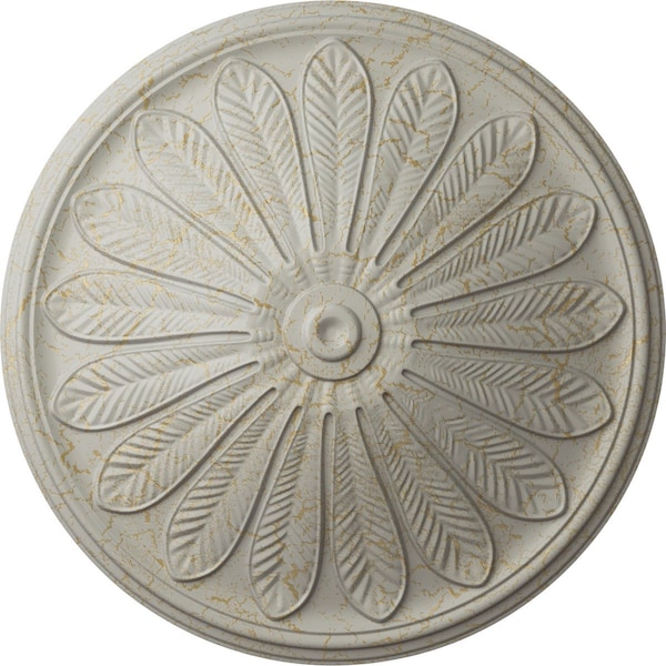 Ekena Millwork Brontes Ceiling Medallion (Fits Canopies up to 3 5/8"), 25 1/2"OD x 5 1/2"P, Pot of Cream Crackle CM25BRPCC - main